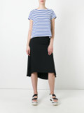 striped boat neck top