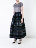 textured stripe full skirt