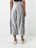 tied belt cropped trousers