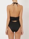 draped halterneck swimsuit