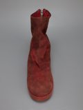 distressed zip-up boot