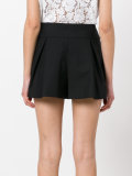 pleat fronted high-waist shorts