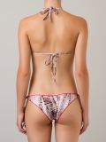 animal print triangle bikini set