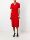 draped shortsleeved dress