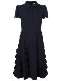 scalloped detail dress