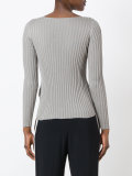ribbed top with scoop neckline