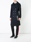 notched lapel double-breasted coat