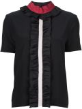 ruffled placket & collar shirt