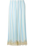 lace application striped trousers