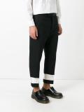 contrast stripe cropped pants 