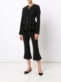 lace-up detailing flared trousers