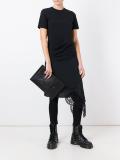 embossed logo clutch