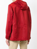 zipped hooded jacket