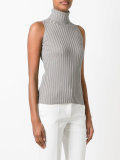 ribbed turtleneck tank top