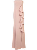 long ruffle detail dress 