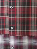 panelled checked shirt
