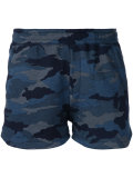 camouflage print shorts