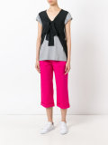 v-neck layered T-shirt 