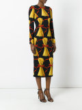 spaghetti print dress