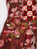 studded floral jacquard dress