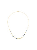 Rock-fall Pin Blue Sapphire Story Necklace