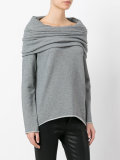 draped neck blouse