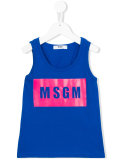 logo print tank top
