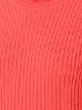 ruffled detailing ribbed pullover