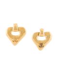 oversized heart clip on earrings