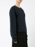 floral embossed sweatshirt
