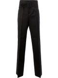 belted tailored trousers