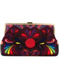 paisley embroidery clutch bag
