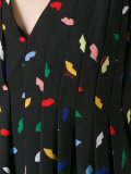 printed v-neck dress