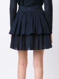 shirred eyelet layered skirt