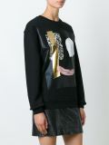 abstract face print sweatshirt 