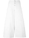 wide leg cropped trousers