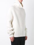 ribbed high collar sweater