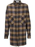 high low hem check shirt