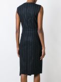 pinstripe asymmetric dress