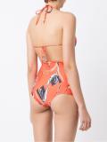 printed triangle bikini set