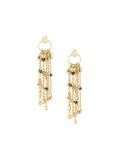 diamond chain nugget hoop earrings