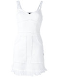 frayed seam denim dress