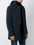 hooded mid-length coat