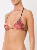 abstract print triangle bikini top