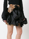 leopard print ruffle skirt