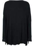 boat neck ribbed sweatshirt