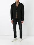 zipped bomber jacket