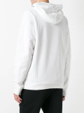 logo patch zipped hoodie 