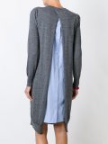 contrast sleeve knitted dress