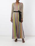 striped wrap dress